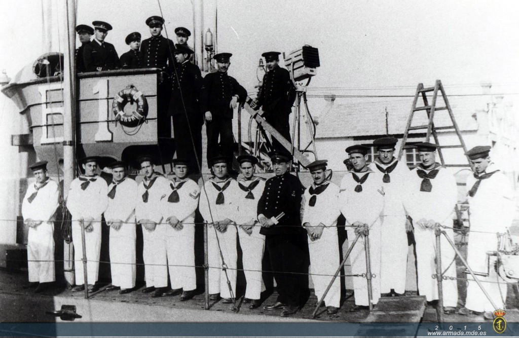 Dotación del submarino B-1. Año 1926.